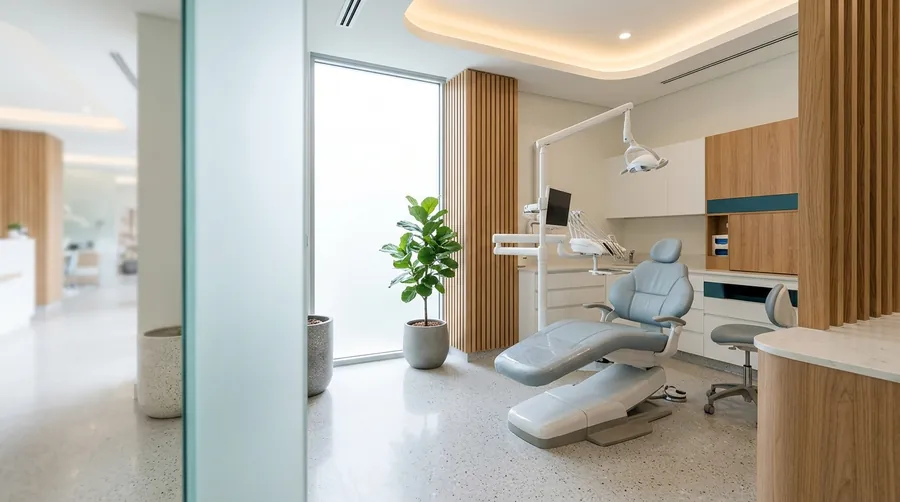 Illustration of a modern dental treatment room